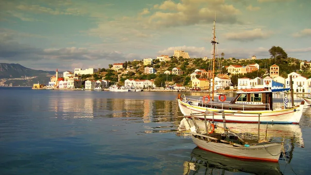 Το λιμάνι στο Καστελλόριζο.
