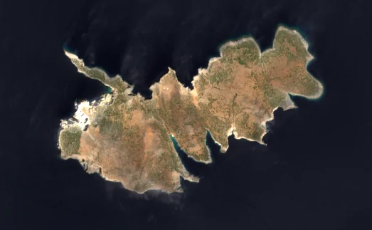 Δορυφορική εικόνα · 31/08/2025 · Κίναρος.