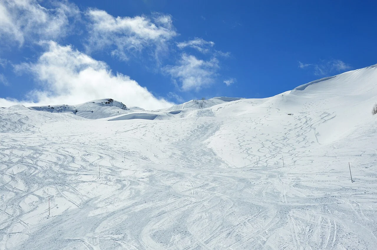 View of the La Thuile ski ski area