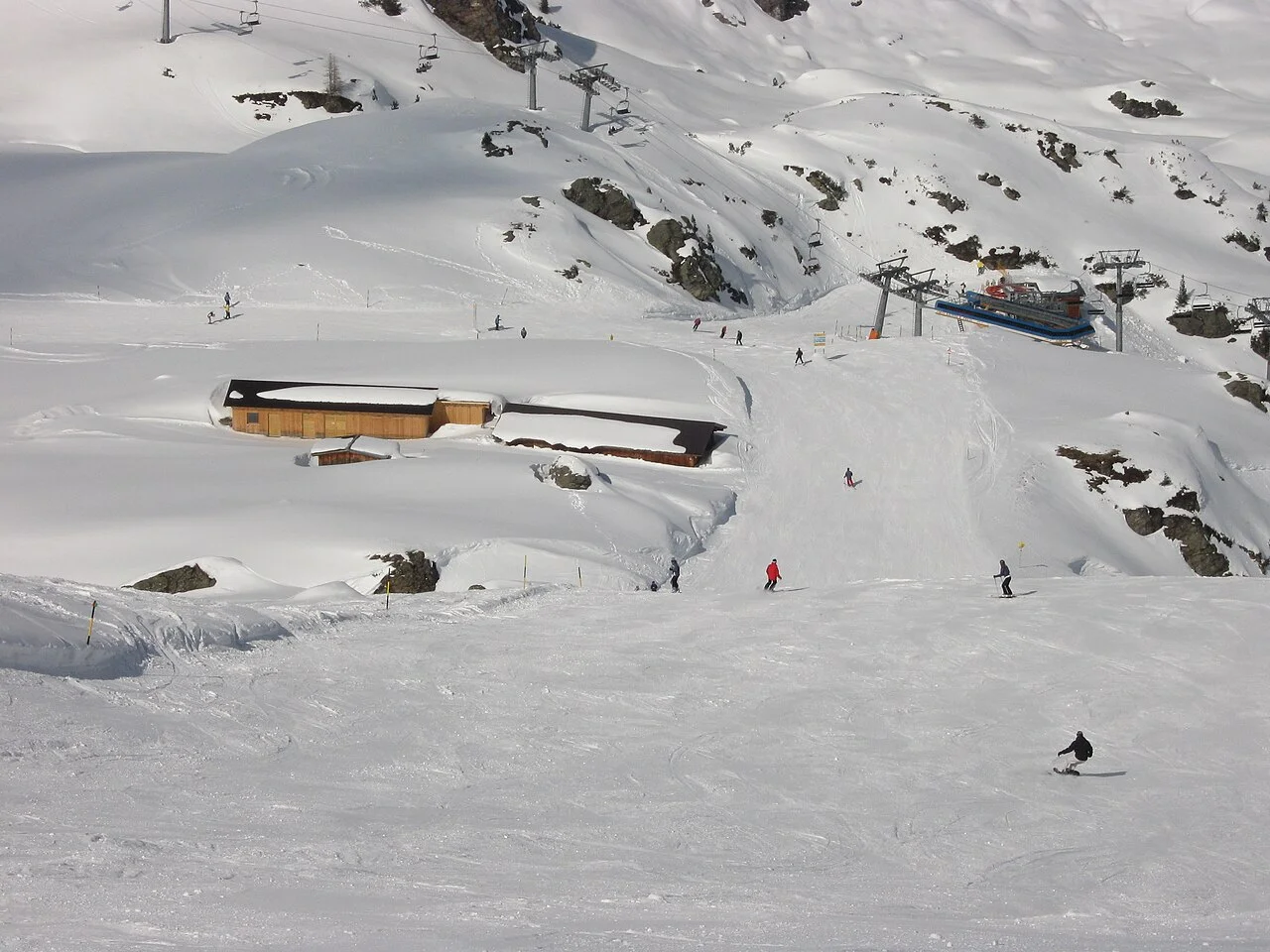 View of the Zillertal Arena ski area