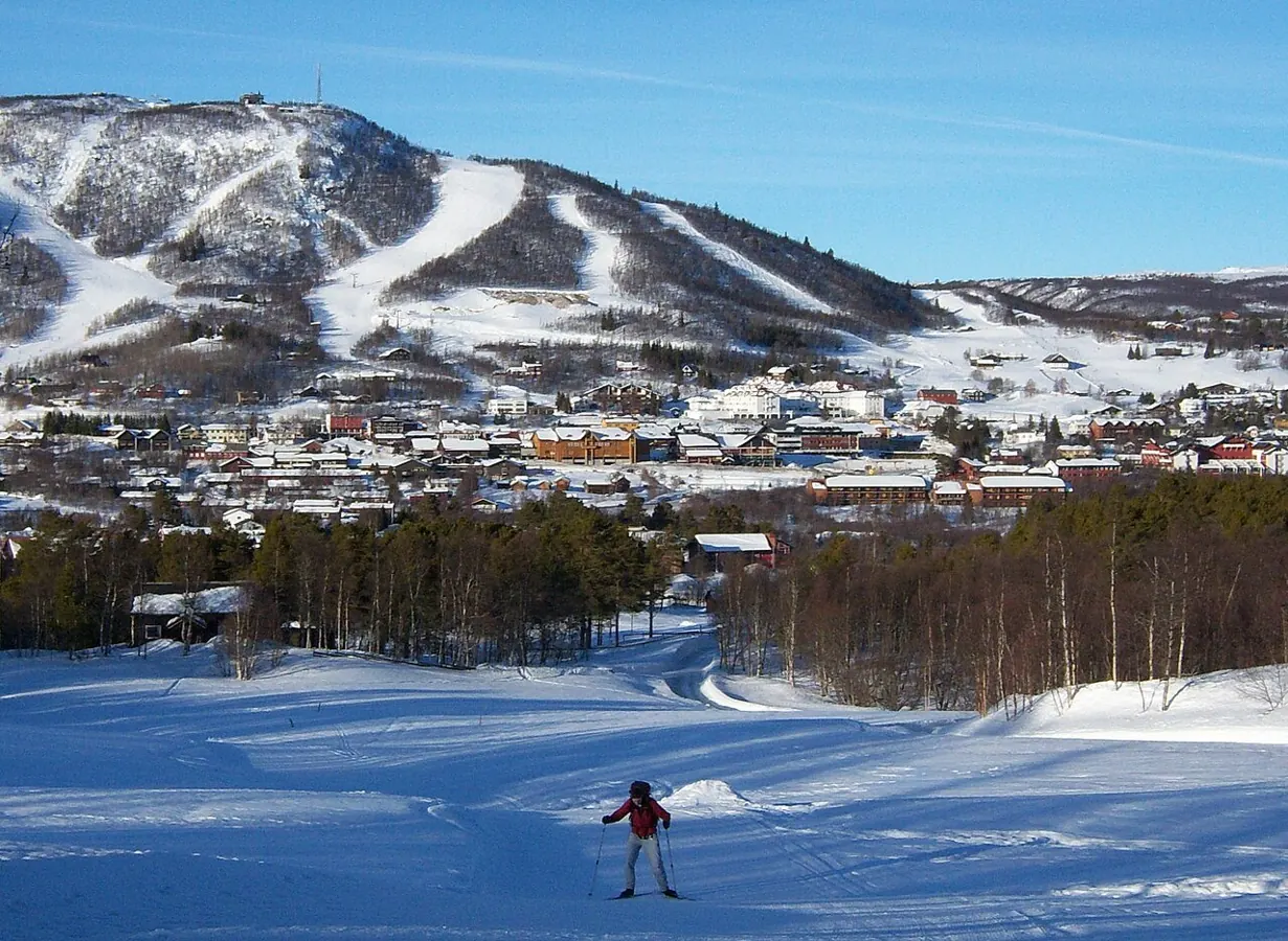 Ski slopes above Geilo, Norway