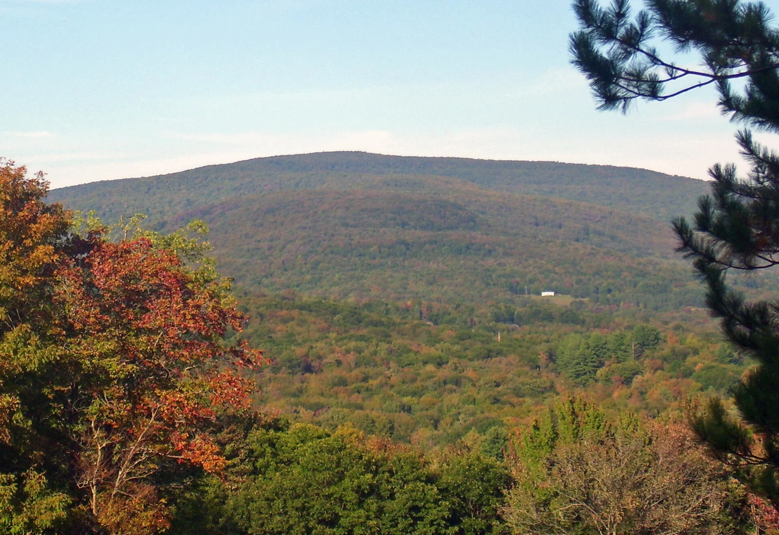 Halcott Mountain in autumn, viewed from the lower slopes of Belleayre in New York.