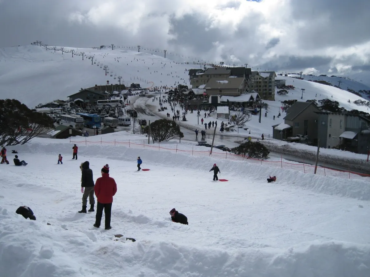 Mt Hotham Village in Victoria, Australia.