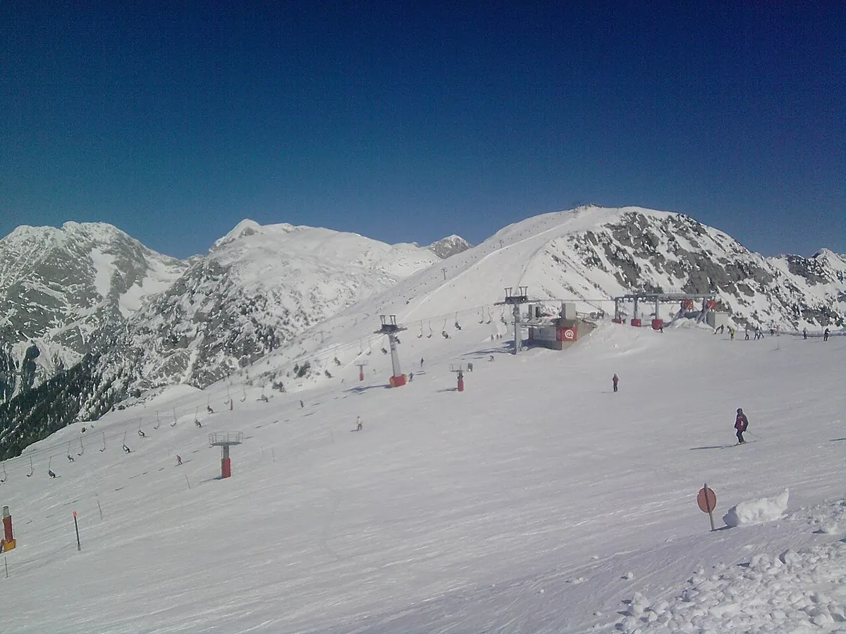 view of the top of the krvaves ski resort from its southern side toward the north