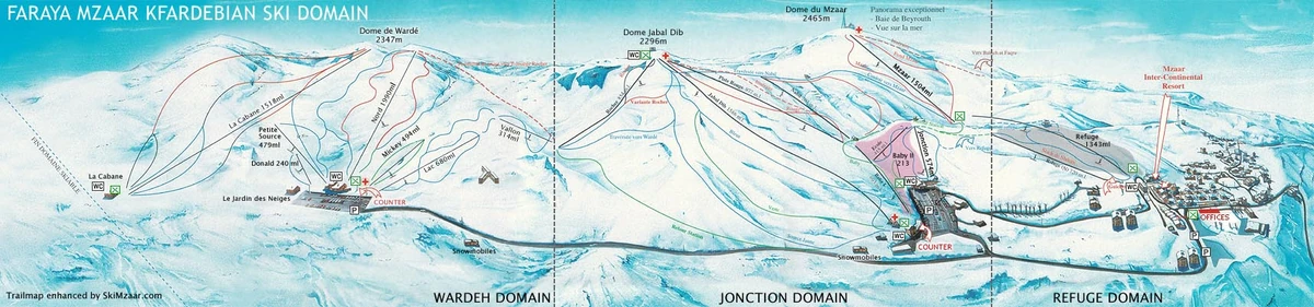 Χάρτης πιστών Μζαάρ: Jonction, Refuge, Wardeh