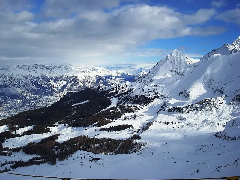 Panorama sulle piste di Pila