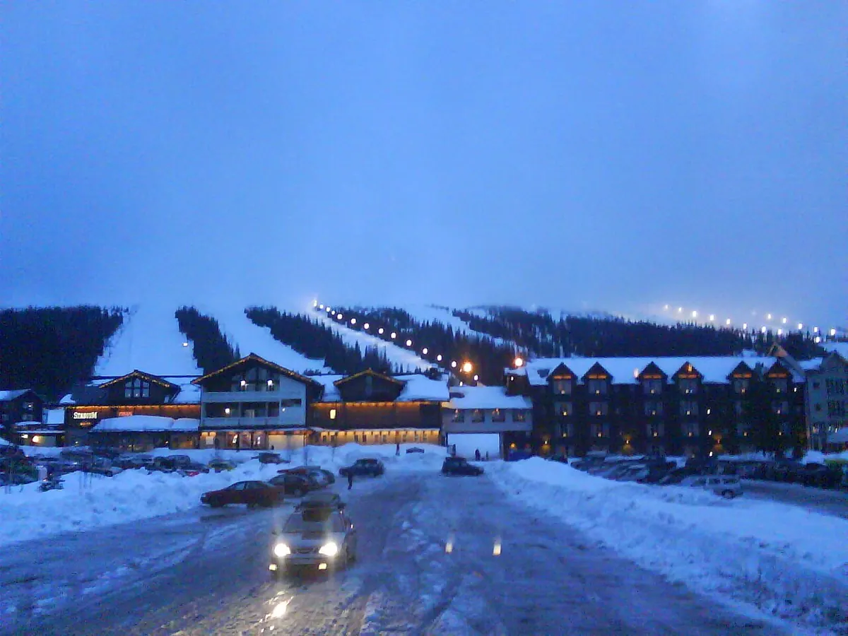 Lindvallen. A Swedish skiresort near Sälen.