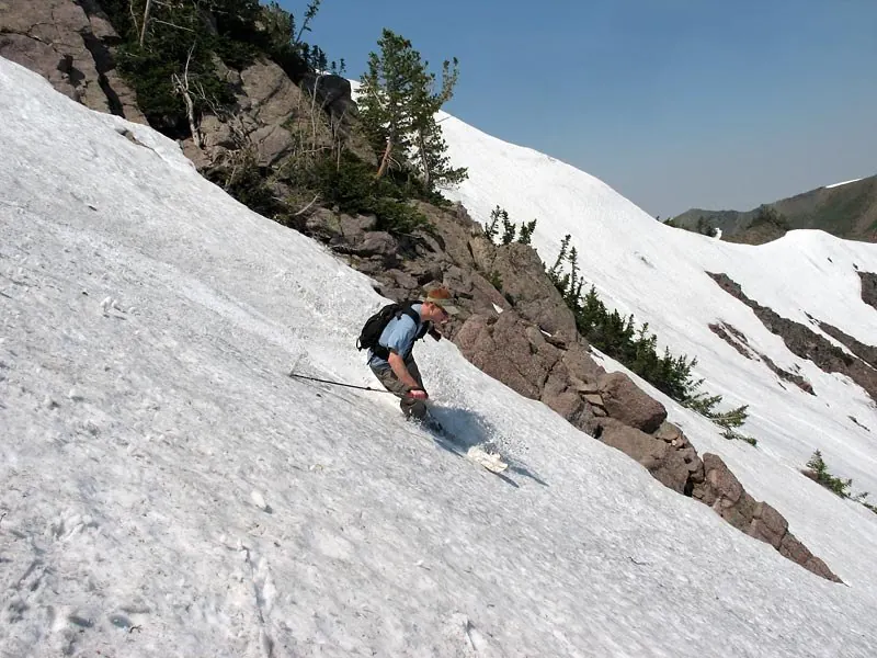 Skiing at Snowbasin in June of 2005.  Photographer: Scott Appleby.  Skier: Kevin Brown.