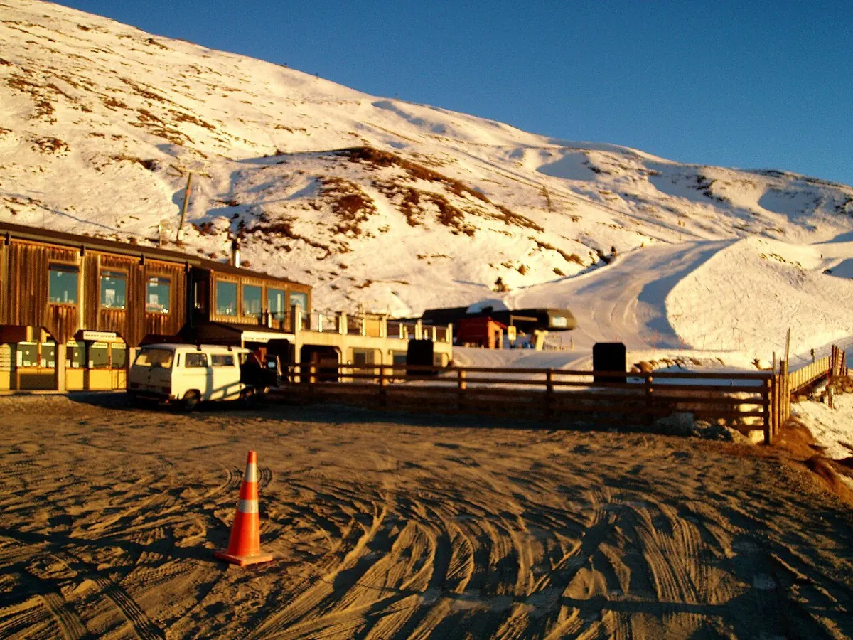 Base facilities at Treble Cone skifield in New Zealand