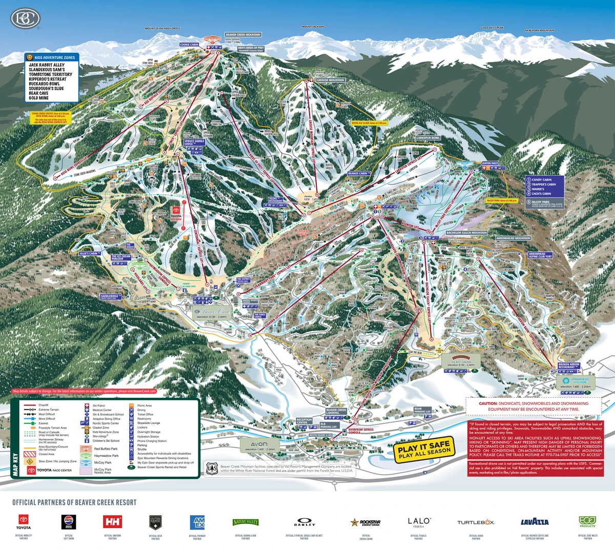 Official piste map · Beaver Creek — ski runs and lifts