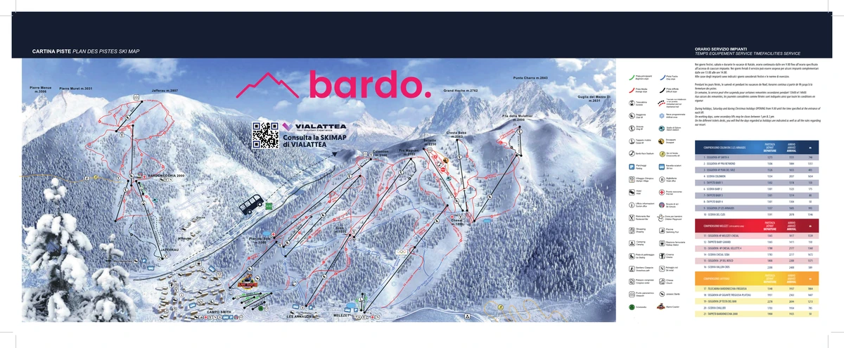 Official piste map · Bardonecchia · 2025–2026 — ski runs and lifts