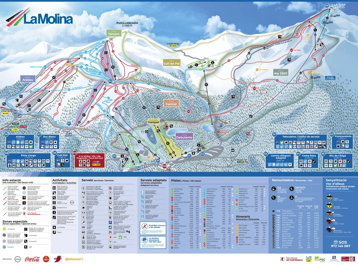 Official piste map · La Molina · 2026 — ski runs and lifts