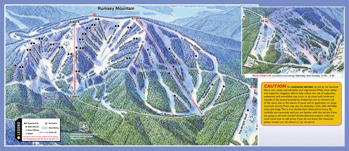 Official piste map · Discovery Ski Area · 2017 — ski runs and lifts