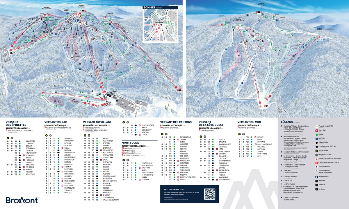 Official piste map · Bromont Montagne d'Expérience · 2026 — ski runs and lifts