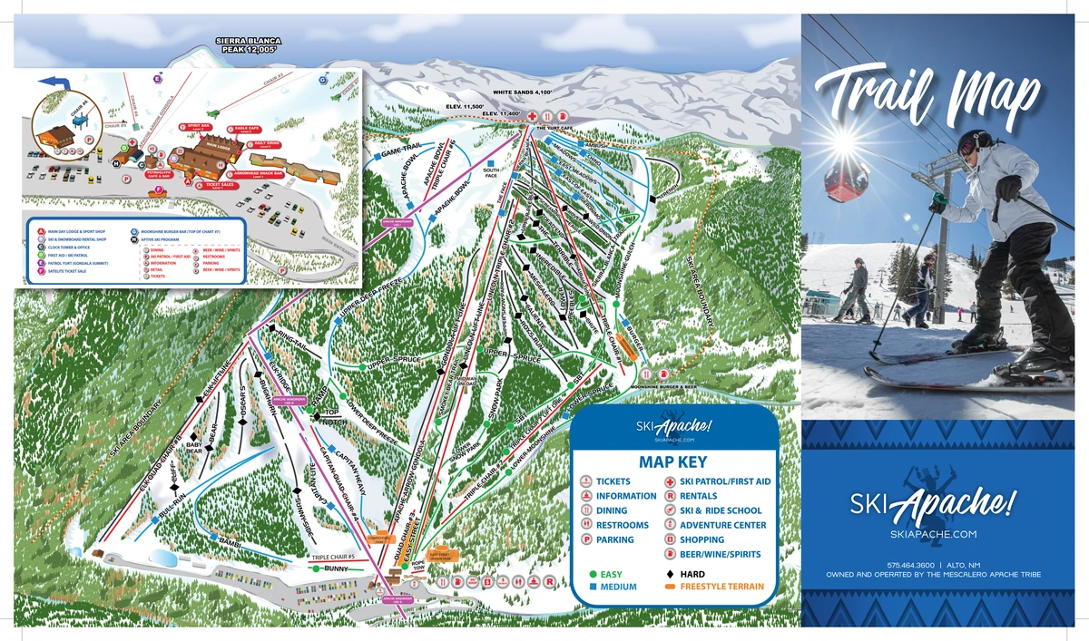 Official piste map · Ski Apache · 2021 — ski runs and lifts