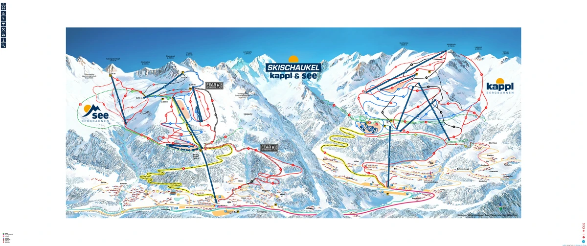 Official piste map · Kappl — ski runs and lifts