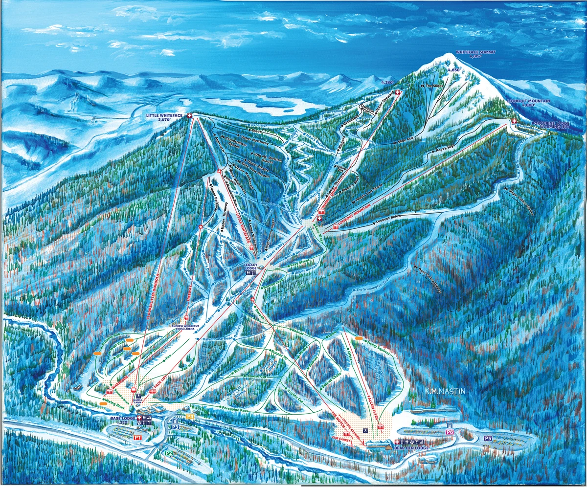 Official piste map · Whiteface Mountain Ski Center · 2025–2026 — ski runs and lifts